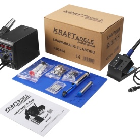 Stație de lipire și sudură plastic cu aer cald KraftDele KD3464, reglaj temperatură și debit, afișaj LED, set accesorii - Img 2