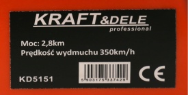 Suflantă și aspirator de grădină pe benzină 2 în 1 KraftDele KD5151, 2,8 KM, 350 km/h, pentru frunze și resturi vegetale - Img 8