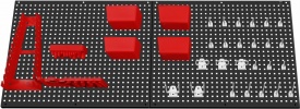 Tablă metalică perforată pentru scule KraftDele KD11897, 112x45 cm, cu 32 accesorii pentru organizare atelier și garaj - Img 3