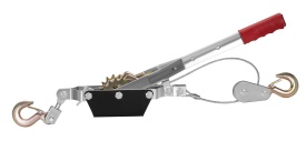 Troliu manual cu cablu 2T KraftDele KD1118, cu mecanism cu clichet, pentru tractare, tensionare și deplasarea sarcinilor grele