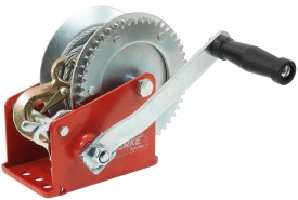 Troliu manual cu cablu VERKE 816 kg, cu manivelă, clichet de siguranță și cablu de 10 m pentru tractare și tensionare - Img 2