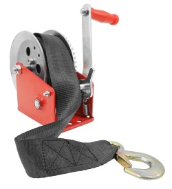 Troliu manual cu manivelă 850 kg, bandă 10 m și cârlig cu siguranță, pentru tractare, tensionare și fixare, MaxRom V87248 - Img 11
