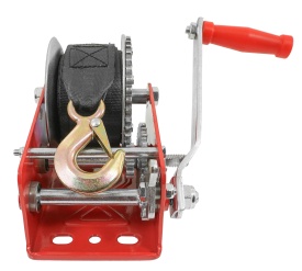 Troliu manual cu manivelă și chingă 10 m, capacitate 1200 kg, pentru tractare, fixare și tensionare, MaxRom V87249 - Img 2