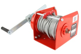 Troliu manual cu sufă 500kg MAR-POL M80745 – lungime cablu 40m, diametru 6.3mm, cârlig cu siguranță - Img 5