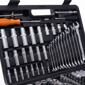 Trusă de scule KraftDele KD10470, 219 piese, cu chei tubulare, biți și accesorii, în valiză pentru atelier și garaj - Img 3