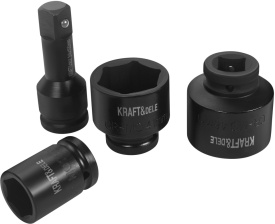 Trusă profesională de chei tubulare de impact 3/4" KraftDele KD11868 – 21 piese, 19-50 mm, Oțel Cr-Mo, Clichet și Antrenor T - Img 7
