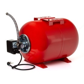 Vas hidrofor cu membrană EPDM 50L Mar-Pol, orizontal, set pentru pompe de presiune, presiune maximă 6 bar
