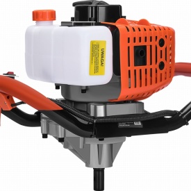 Wiertnica spalină pentru pământ KraftDele KD5045, 4,9 kW, 52 cm³, cu mâner dublu antivibrații pentru găuri în sol - Img 2