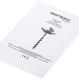 Wiertnica spalină pentru pământ KraftDele KD5045, 4,9 kW, 52 cm³, cu mâner dublu antivibrații pentru găuri în sol - Img 12