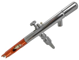 Aerograf de precizie VERKE PS-22, pistol pneumatic pentru vopsire fină, duză 0,35 mm, rezervor 22 ml - Img 3