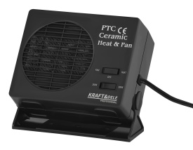 Aerotermă auto 12V cu ventilator și încălzire ceramică PTC 150/300W KraftDele KD6524 pentru dezaburire și degivrare parbriz - Img 2