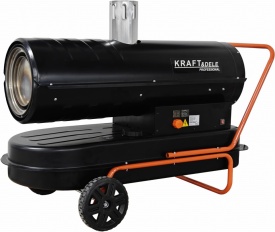 Aerotermă cu motorină KraftDele 40 kW cu evacuare gaze arse și termostat digital, model KD11714
