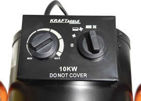 Aerotermă electrică profesională KraftDele KD11724, 10 kW, 400V, cu termostat, pentru atelier, depozit și șantier - Img 6