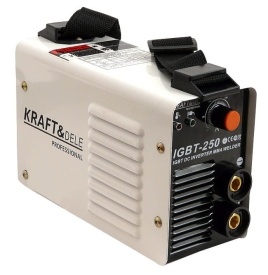 Aparat de sudură invertor MMA 250A 230V KraftDele KD843 pentru lucrări de sudură în atelier, garaj și șantier