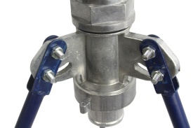 Aspersor agricol Mar-Pol 360° cu 2 duze, racord 2 inch, pe stativ pliabil cu 3 picioare, pentru irigarea culturilor - Img 4