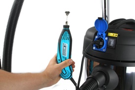 Aspirator industrial umed-uscat Mar-Pol RIPPER 20L cu priză pentru scule electrice, funcție suflare și filtru HEPA Ready - Img 7