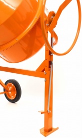 Betonieră electrică KraftDele KD493, 230 L, 1350 W, 230V, cu roți de transport și cuvă din oțel pentru beton, mortar și tencuieli - Img 11