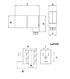 Bobina pentru electrovalva DC12V 2.5W 10.8-13.2V IP65 100%ED CH153 – Kraft&Dele