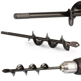Burghiu melcat pentru sol Mar-Pol 4 x 22 cm, pentru bormașină și autofiletantă, din oțel, pentru plantare și găuri în pământ - Img 2