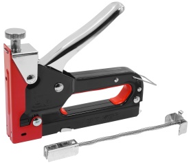 Capsator tapițerie manual metalic VERKE 4-14 mm, cu reglaj al forței de capsare, compatibil cu capse tip U, C și T - Img 2