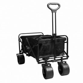 Cărucior transport pliabil 160 L KraftDele KD3089, cu structură din oțel, roți din cauciuc și frână pe roțile din față - Img 3