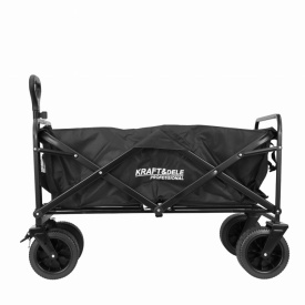 Cărucior transport pliabil 160 L KraftDele KD3089, cu structură din oțel, roți din cauciuc și frână pe roțile din față - Img 7