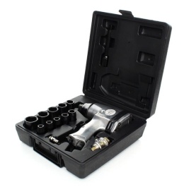 Cheie de impact pneumatică KraftDele KD1420 1/2 inch, 312 Nm, set 17 piese cu tubulare CrV și valiză - Img 7