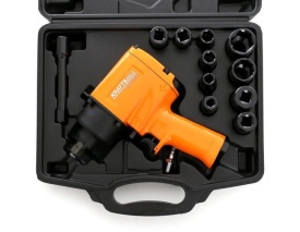 Cheie de impact pneumatică KraftDele KD1425, 1050 Nm, pătrat 1/2 inch, cu 10 tubulare de impact și valiză - Img 6