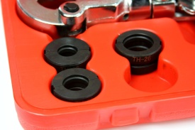 Cleşte hidraulic manual pentru sertizat ţevi PEX Mar-Pol 6T, 16-26 mm, matriţe U şi TH, cap rotativ 360° - Img 8