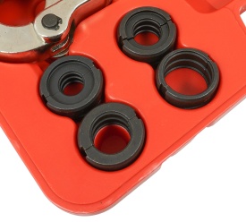 Cleste sertizare hidraulic pentru tevi PEX MaxRom, tip U si TH, cu 8 matrite, cap rotativ 360° si manere telescopice - Img 12
