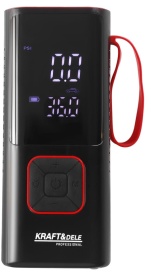 Compresor Auto cu Acumulator 7800mAh 10 BAR LCD + LED – Autonomie Mare & Powerbank | KraftDele KD5497 - Img 2