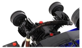 Compresor de aer cu ulei KraftDele 200L, 2 pistoane, 400V, transmisie pe curea, model KD4063 - Img 5