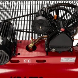 Compresor de aer cu ulei KraftDele KD406, 150L, 5,2 CP, 400V, 2 pistoane, transmisie pe curea - Img 9