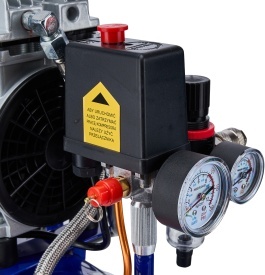 Compresor de aer fără ulei KraftDele KD4098, rezervor 9L, 550W, debit 155 L/min, compact pentru garaj și atelier - Img 11