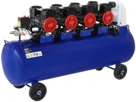 Compresor Fără Ulei 120L 7kW 4 Pistoane 8 Bar – Industrial, Debit Mare 910L/min | KraftDele KD4095 - Img 3