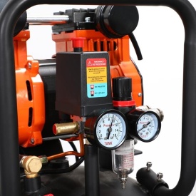 Compresor Fără Ulei 50L 2000W 2 Pistoane – Silențios 75dB pentru Atelier & Uz Profesional | KraftDele KD1388 - Img 8