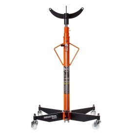 Cric hidraulic pentru cutii de viteze Mar-Pol B80415, capacitate 0,6T, ridicare 1240-2000 mm, cu pompă de picior și 4 roți - Img 2
