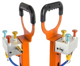 Cric pneumatic tip perna Mar-Pol M80135, 6T, cu valvă de vacuum și mâner reglabil pentru service auto și garaj - Img 4