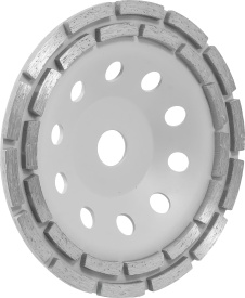 Disc diamantat cupă segmentat VERKE 180 mm pentru șlefuirea betonului, pietrei, cărămizii și suprafețelor dure - Img 4