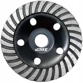 Disc diamantat tip cupă turbo VERKE 125 mm pentru șlefuirea betonului, pietrei, granitului și cărămizii - Img 3