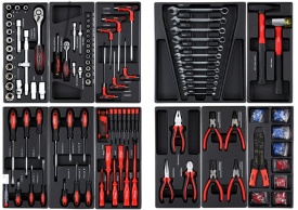 Dulap mobil cu scule 263 piese KraftDele KD362 – cărucior atelier cu 6 sertare și dulap lateral - Img 12
