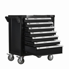Dulap mobil de scule gol KraftDele KD1070, cărucior atelier cu 7 sertare, blat metalic și compartiment inferior cu închidere - Img 6