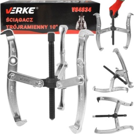 Extractor rulmenți cu 3 brațe, cu șurub, 10 inch, din oțel CR-V, model V84834, pentru service și lucrări mecanice - Img 8