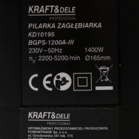 Fierăstrău circular cu tăiere prin plonjare KraftDele KD10195, 1400W, disc 165 mm, adâncime max. 57 mm - Img 9