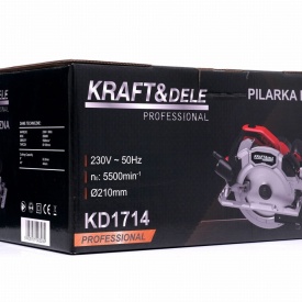 Fierăstrău circular manual KraftDele KD1714, 2900W, disc 185 mm, tăiere dreaptă și în unghi 45° pentru lemn - Img 12