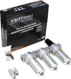 Filtru de aer cu separator de apă și regulator de presiune KraftDele KD5851 pentru instalații pneumatice și vopsire - Img 9