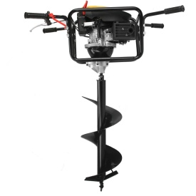 Foreză de pământ motoforeza DEMON 173cc cu burghiu 300mm – 6 CP, transmisie planetară 20:1, motor OHV, siguranță cu zăvor - Img 2