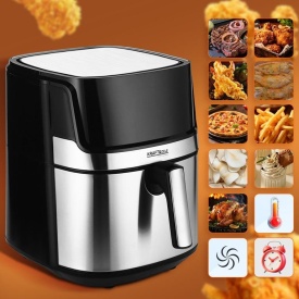 Friteuză cu aer cald 8L KraftDele KD4101, 1850W, panou tactil LED, 8 programe, grill superior - Img 3