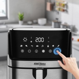 Friteuză cu aer cald 8L KraftDele KD4101, 1850W, panou tactil LED, 8 programe, grill superior - Img 9