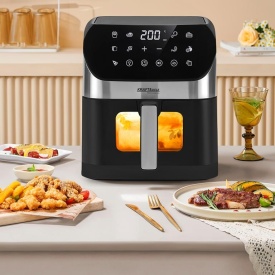 Friteuză cu aer cald fără ulei KraftDele KD4108, 6L, 2000W, display LED, 10 programe, temperatură reglabilă 80-200°C - Img 9